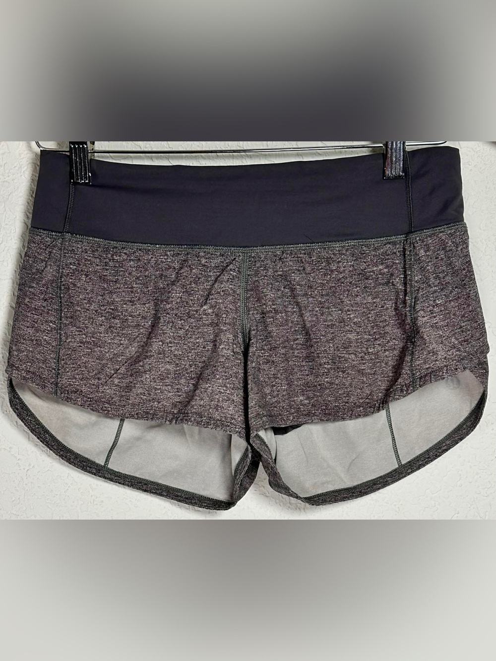 Lululemon Heathered Gray High-Waist Athletic Shorts